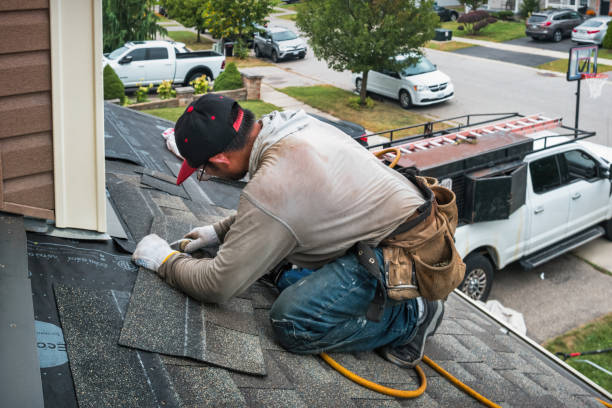 Professional Roofing technician working in Valley View, PA